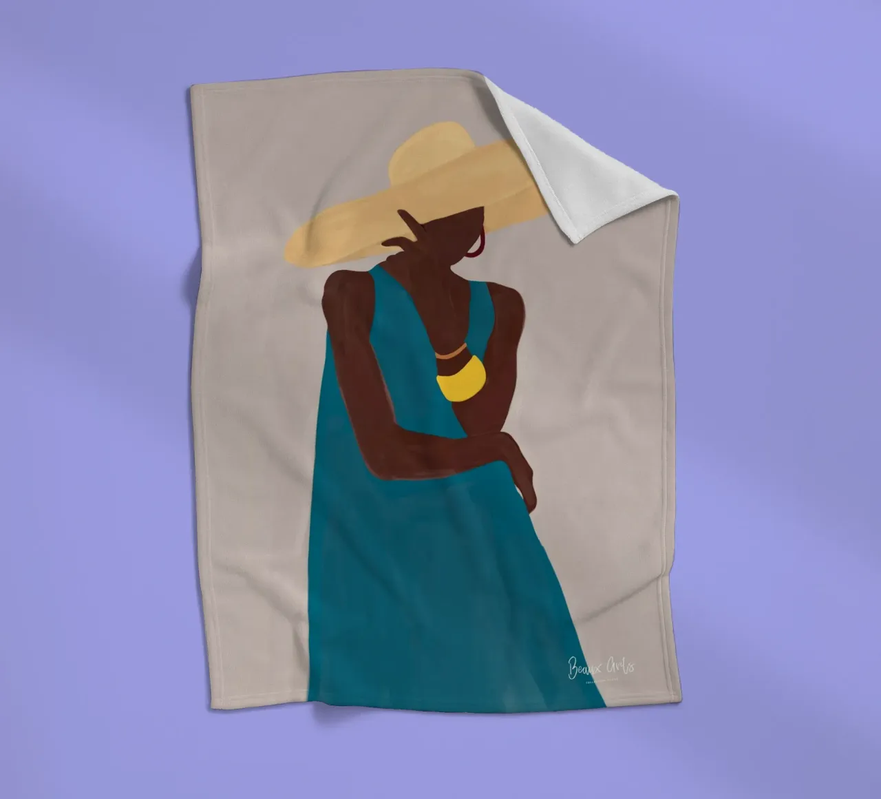 Afro Hat Elegance Fleecedecke von Mathudace Créas