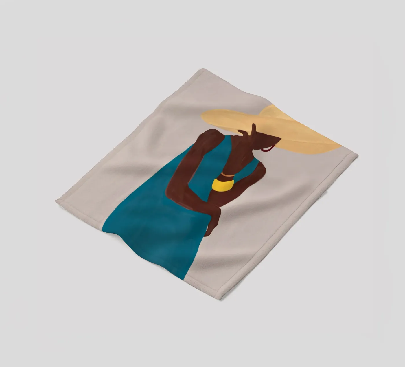 Afro Hat Elegance Fleecedecke von Mathudace Créas