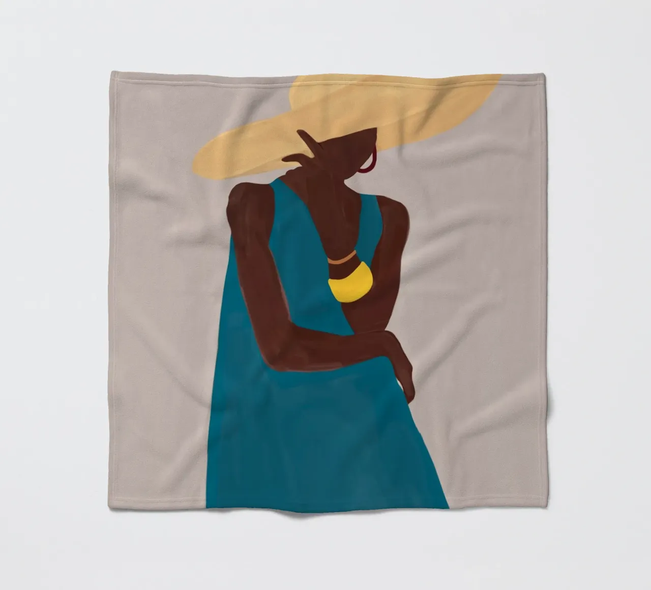 Afro Hat Elegance Fleecedecke von Mathudace Créas