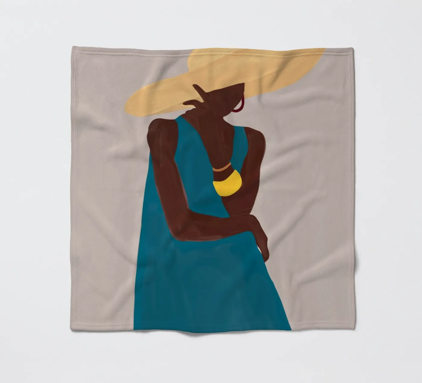 Afro Hat Elegance Fleecedecke von Mathudace Créas