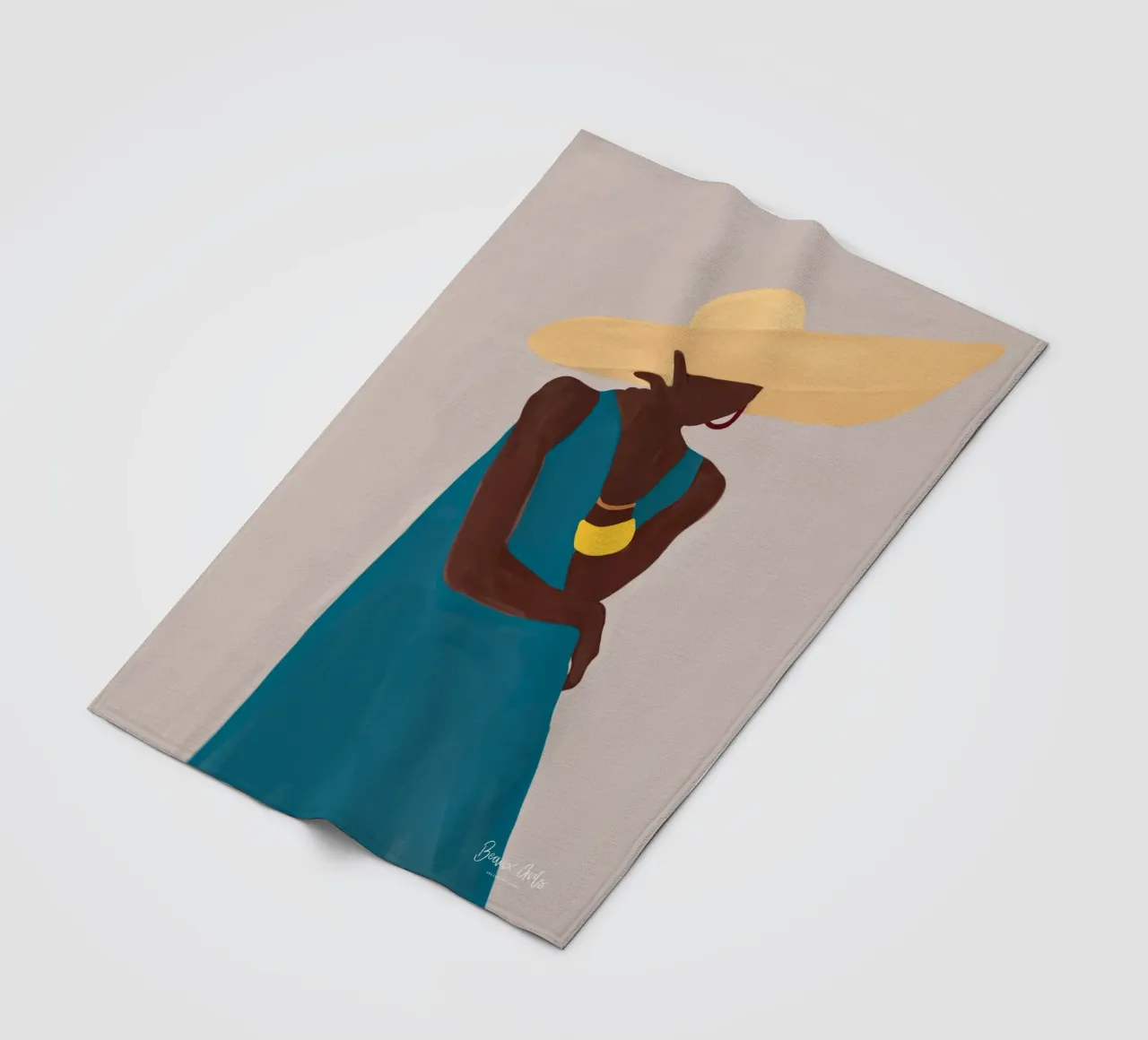 Afro Hat Elegance Fleecedecke von Mathudace Créas