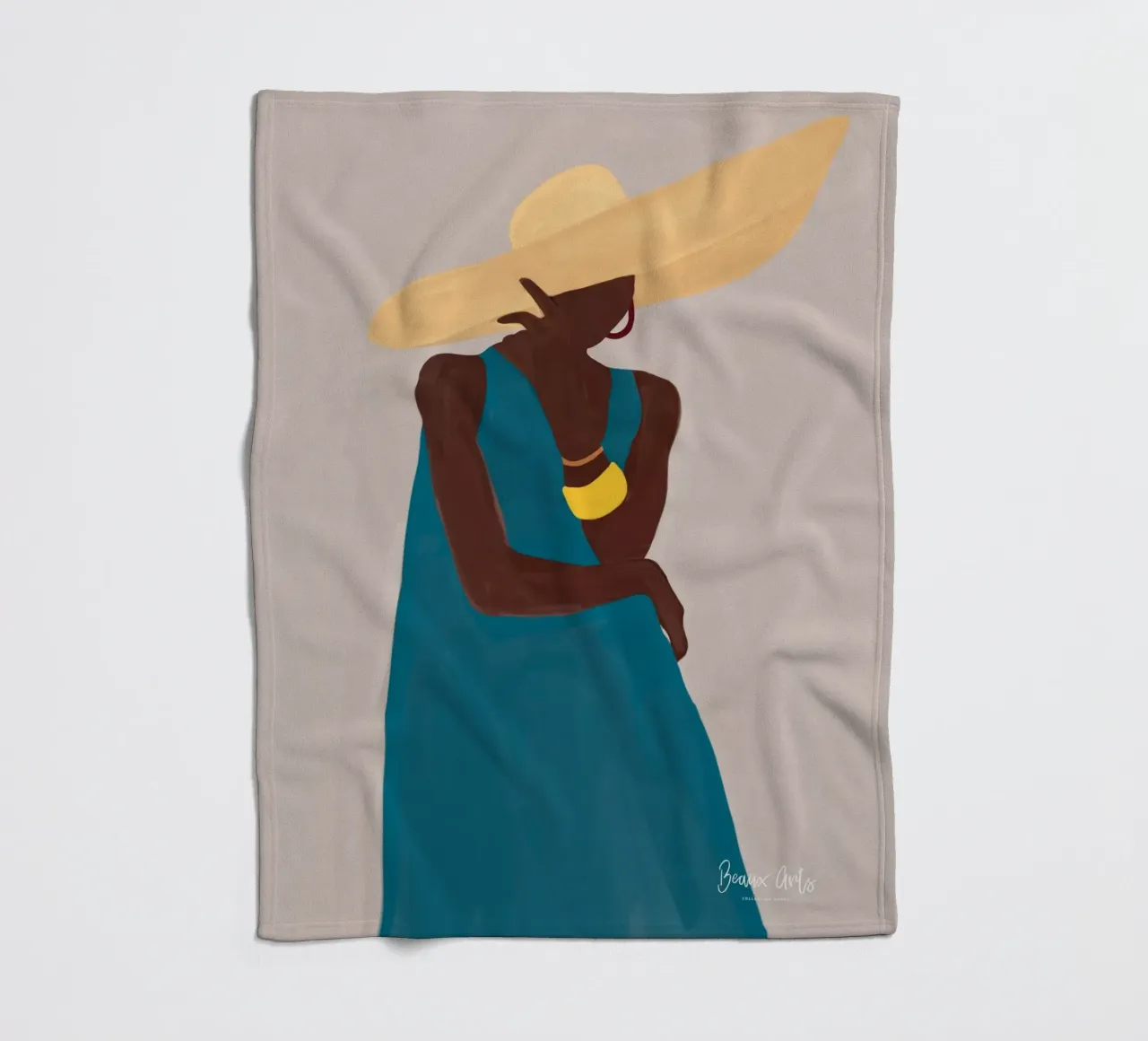 Afro Hat Elegance Fleecedecke von Mathudace Créas