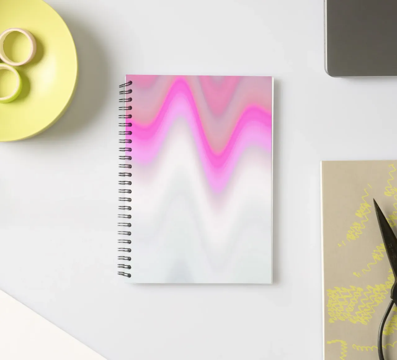 Fluid Lines #1 spiral notebook by rafael campezato