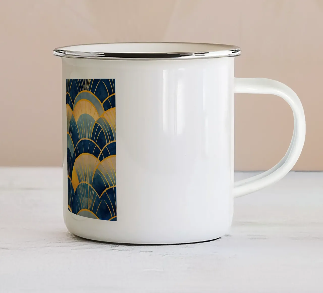 Art Deco tazza in smalto da Nikis Art Studio