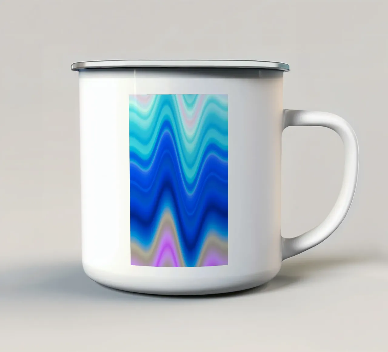 Linee del fluido #2 tazza in smalto da rafael campezato