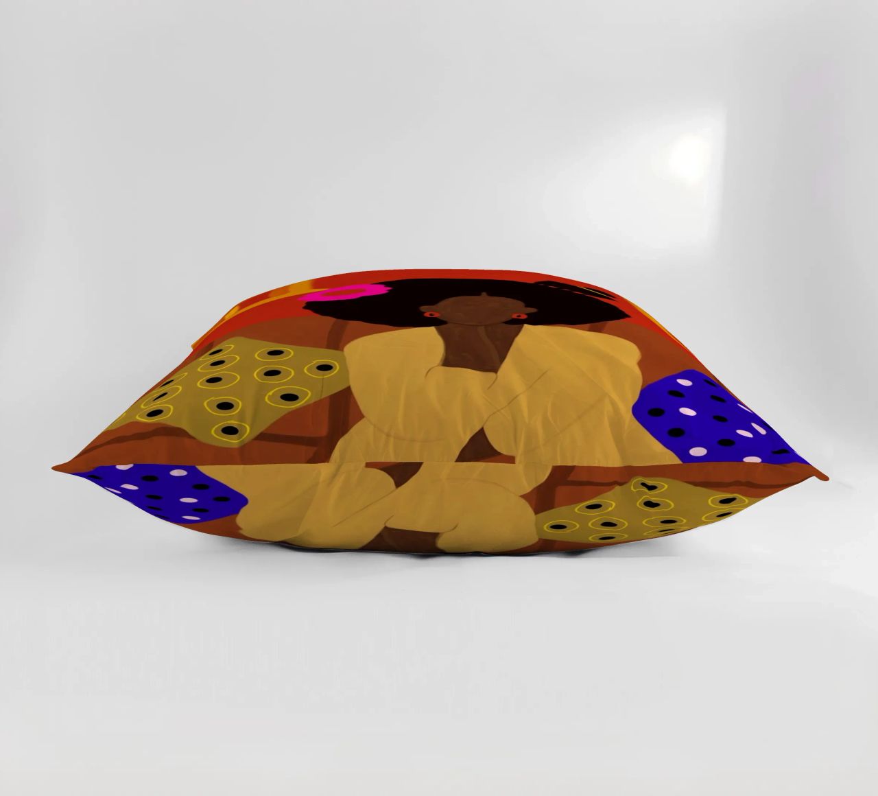 Afro Blossom decorative cushion by Mathudace Créas