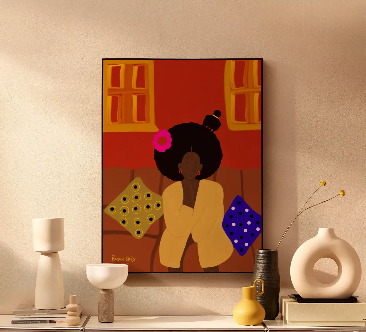 Afro Blossom plexiglass da Mathudace Créas