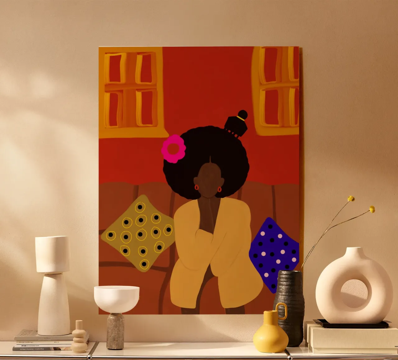 Afro Blossom plexiglass da Mathudace Créas