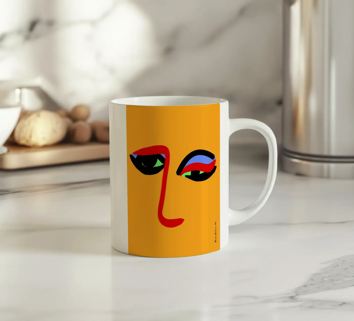 Soft Vibrations ceramic mug by Mike Leymi