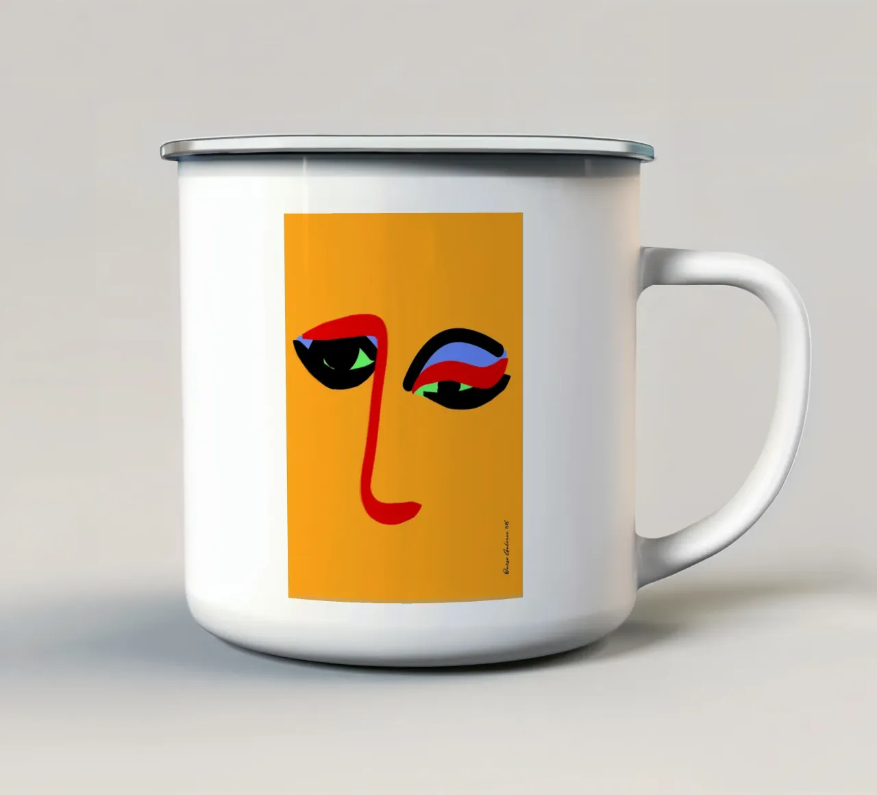 Soft Vibrations tazza in smalto da Mike Leymi