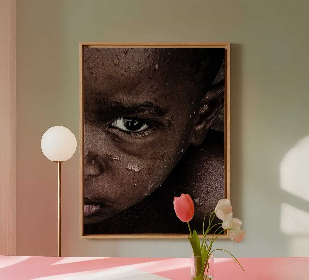 Afro Reverie canvas met Baklijst van Mathudace Créas