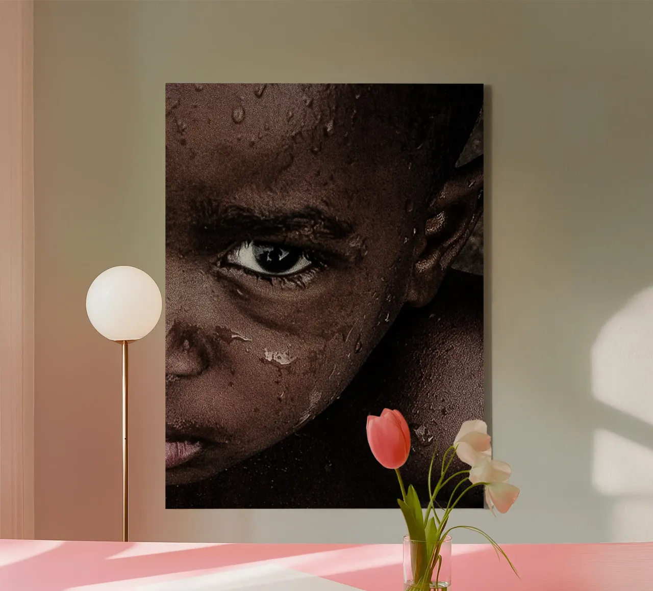 Afro Reverie canvas met Baklijst van Mathudace Créas