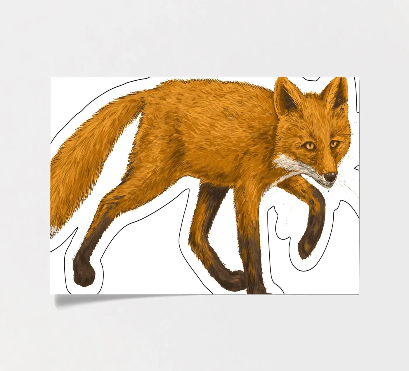 The fox sticker sheet by Painted animals