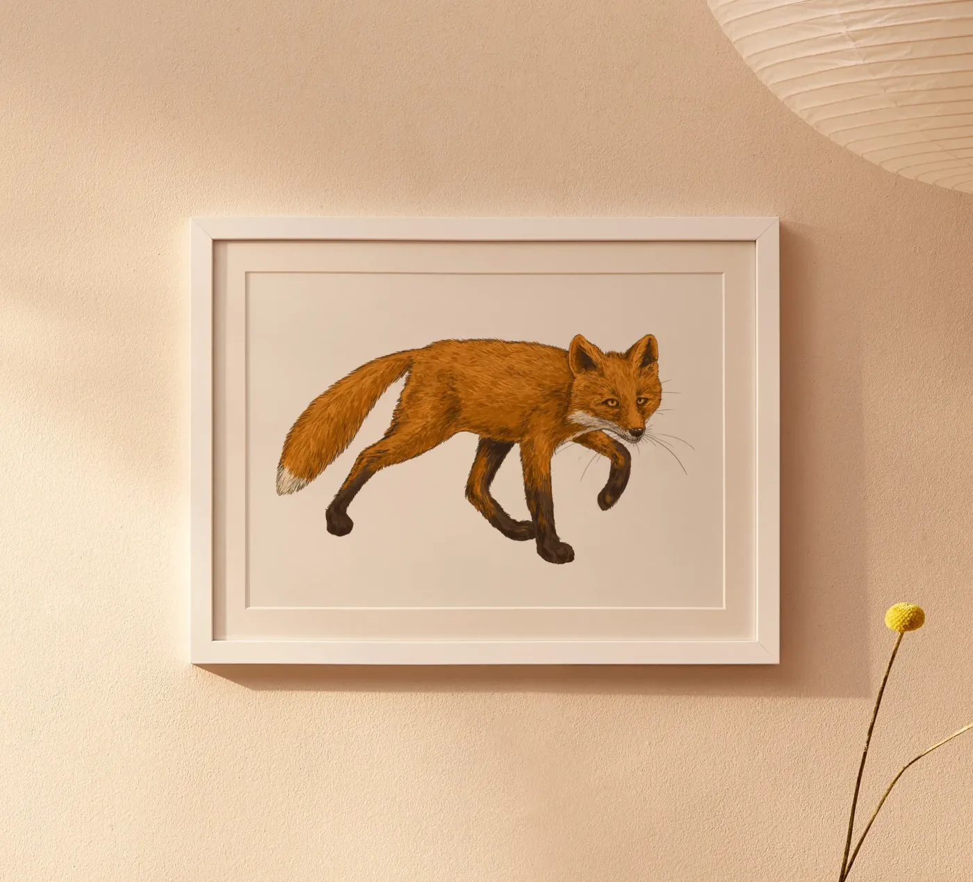 De vos poster van Painted Nature