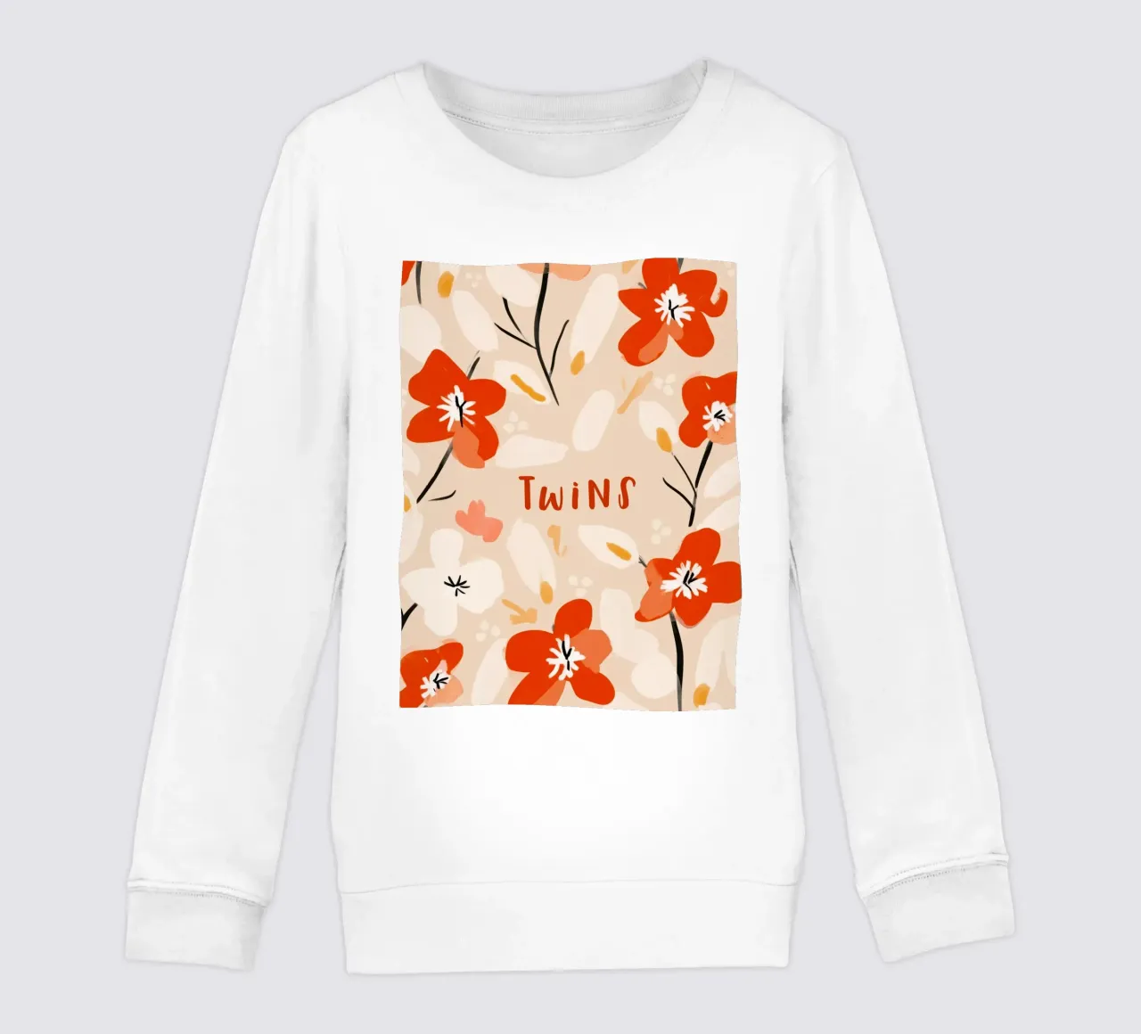 Twins (Red text) felpa bambino da treechild
