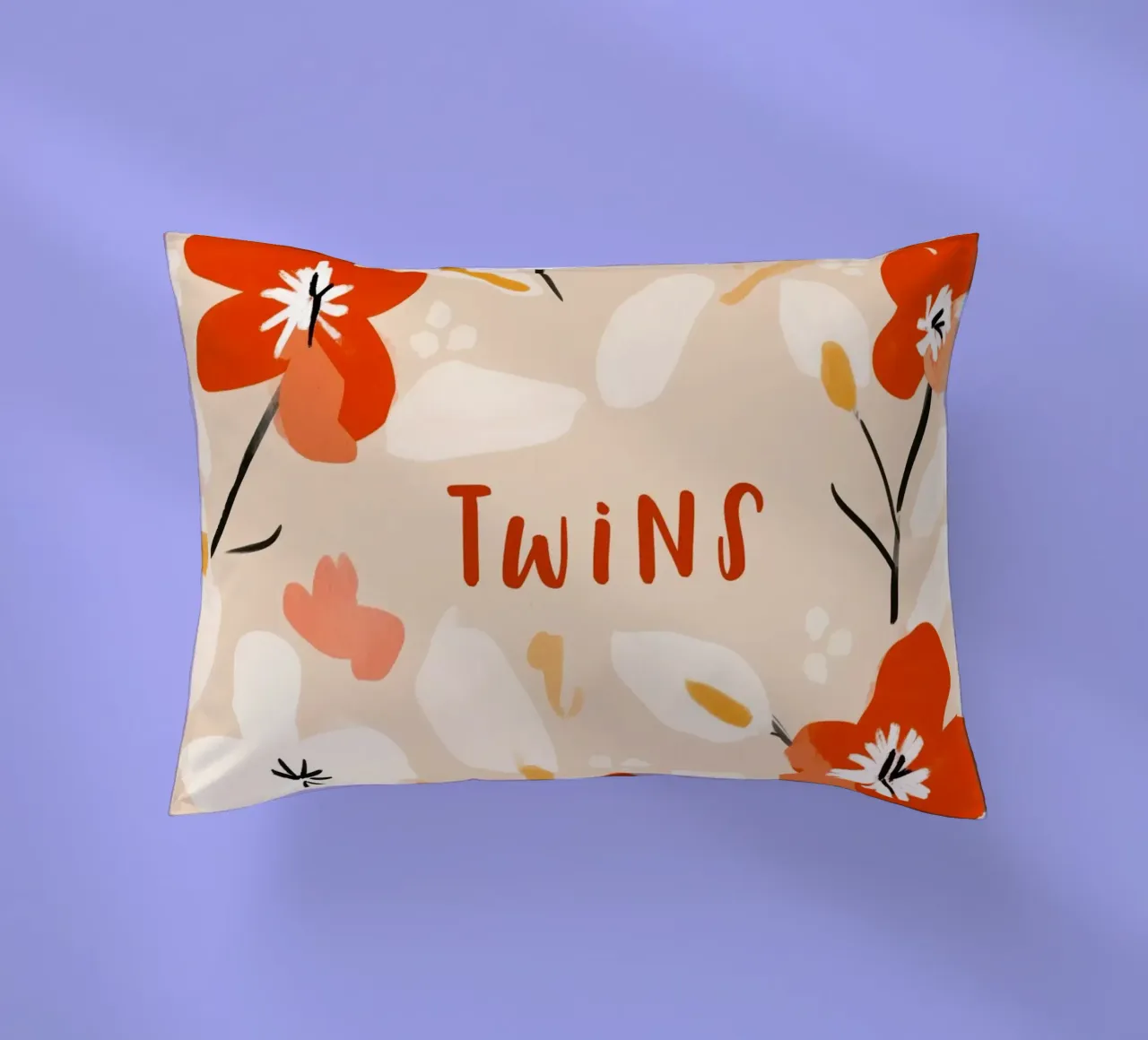 Twins (Red text) cuscino da treechild