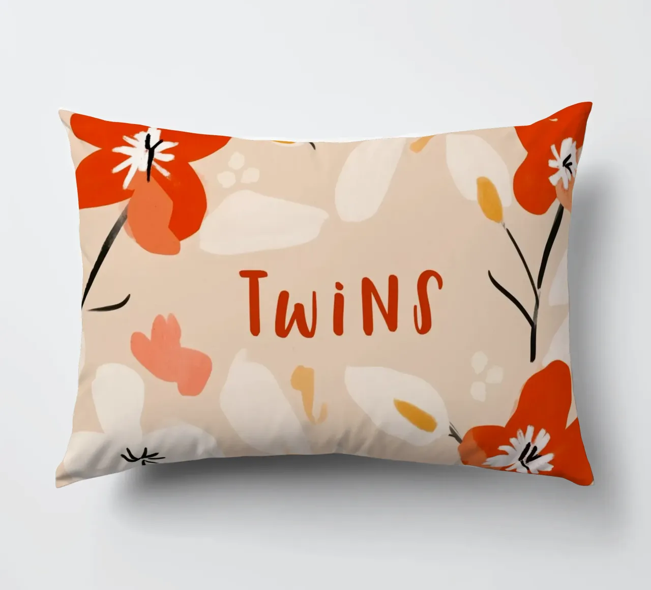 Twins (Red text) cuscino da treechild
