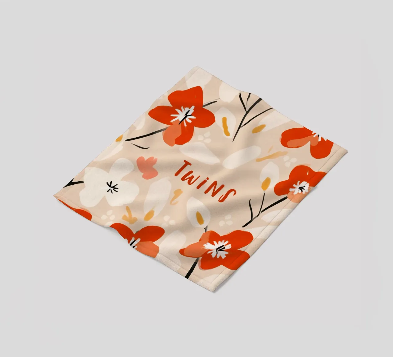 Twins (Red text) coperta in pile da treechild