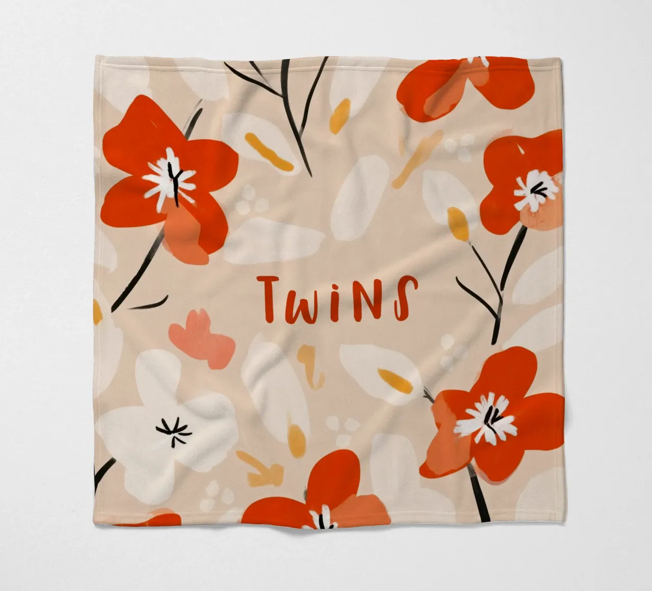 Twins (Red text) coperta in pile da treechild