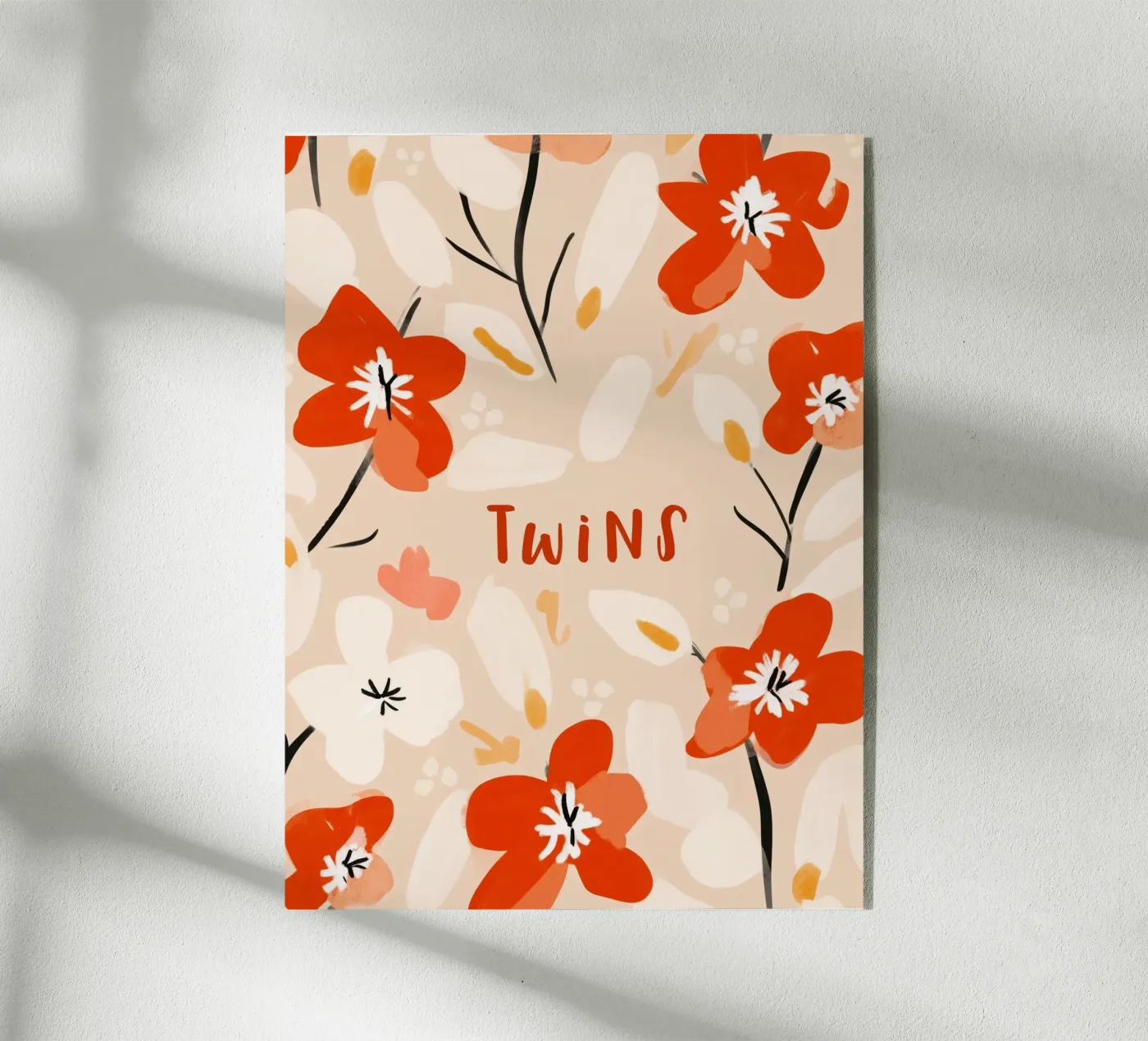 Twins (Red text) acryl van treechild