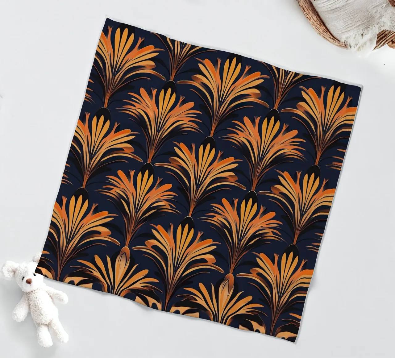 Art Deco "Shimmering Deco Dreams" coperta in pile da Nikis Art Studio