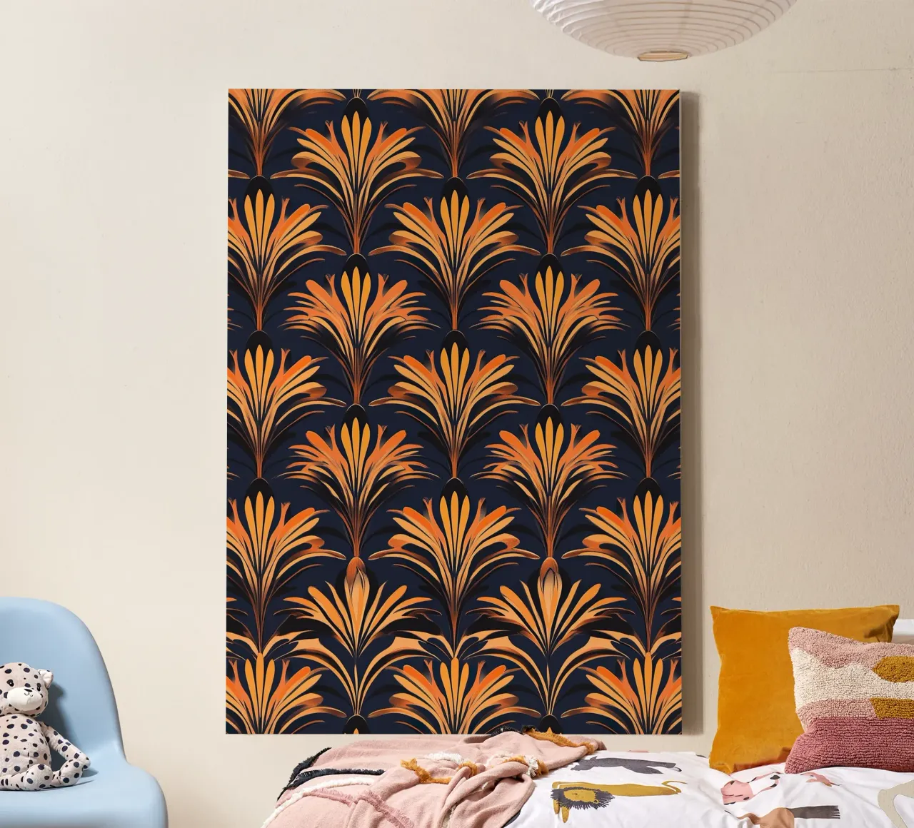 Art Deco "Shimmering Deco Dreams" canvas van Nikis Art Studio