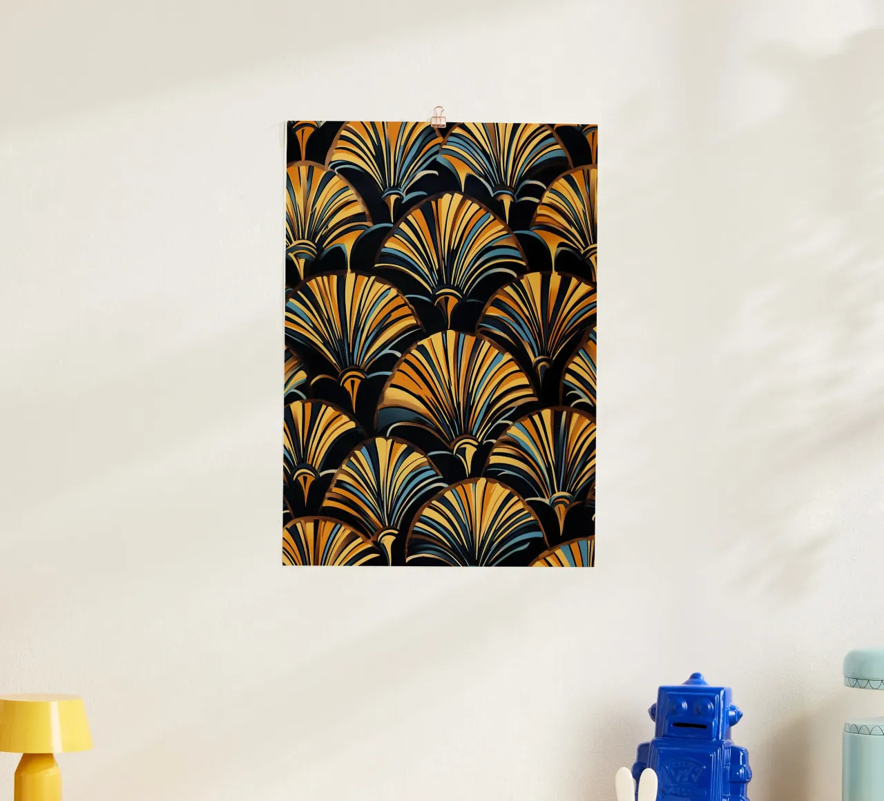Art déco "Polished Perfection" poster con telaio in legno da Nikis Art Studio