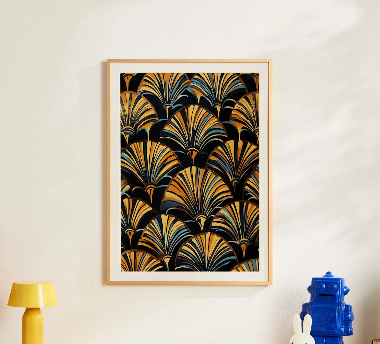 Art déco "Polished Perfection" poster con telaio in legno da Nikis Art Studio