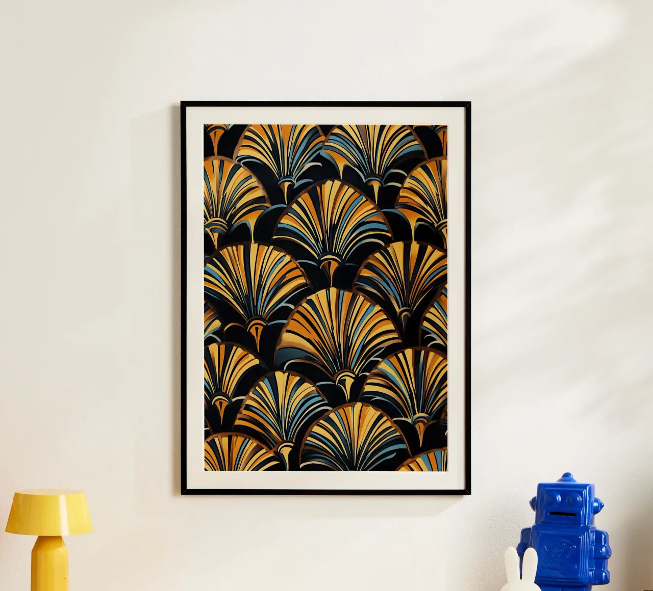 Art déco "Polished Perfection" poster con telaio in legno da Nikis Art Studio