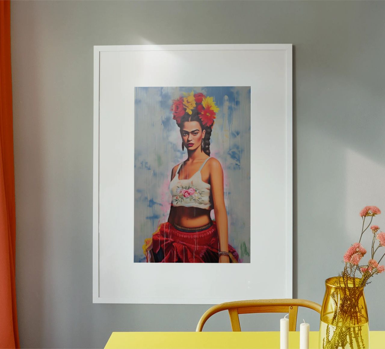 Pop Frida en folie poster de Carinaprint