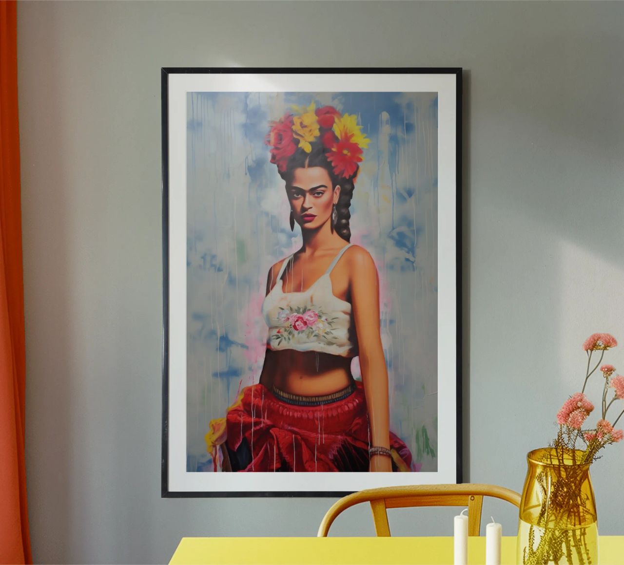 Pop Frida en folie poster de Carinaprint