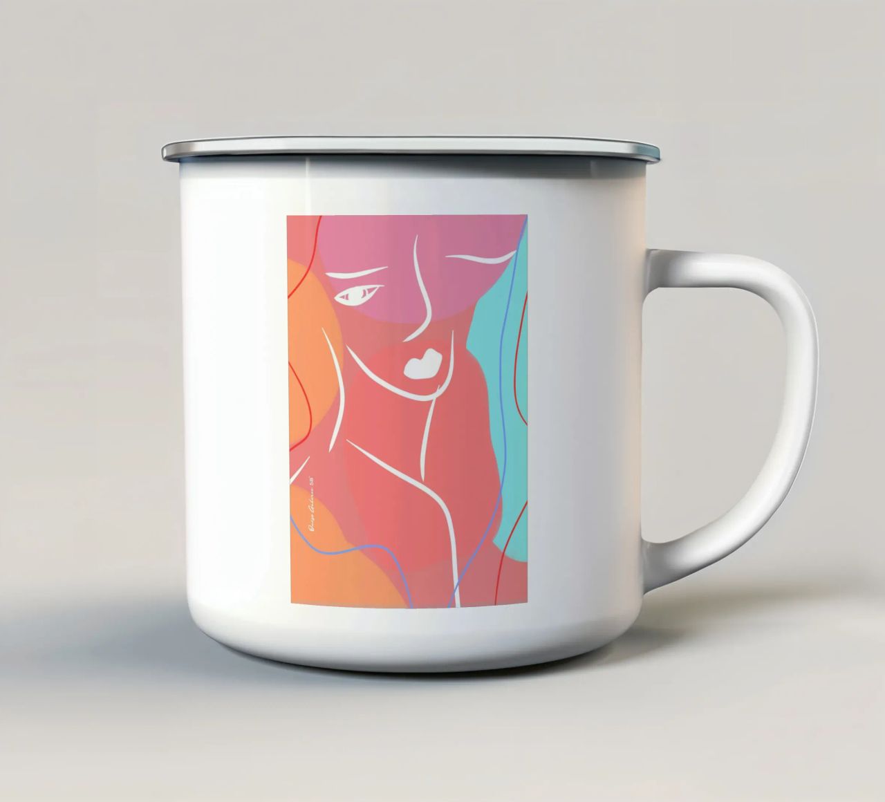 Vivid Layers tazza in smalto da Mike Leymi