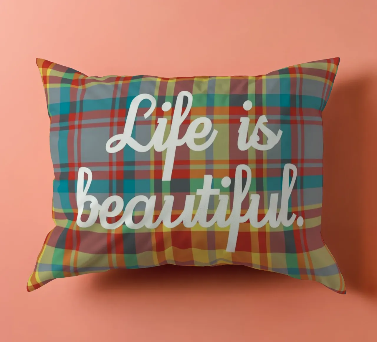 Life is beautiful cuscino da Mathudace Créas