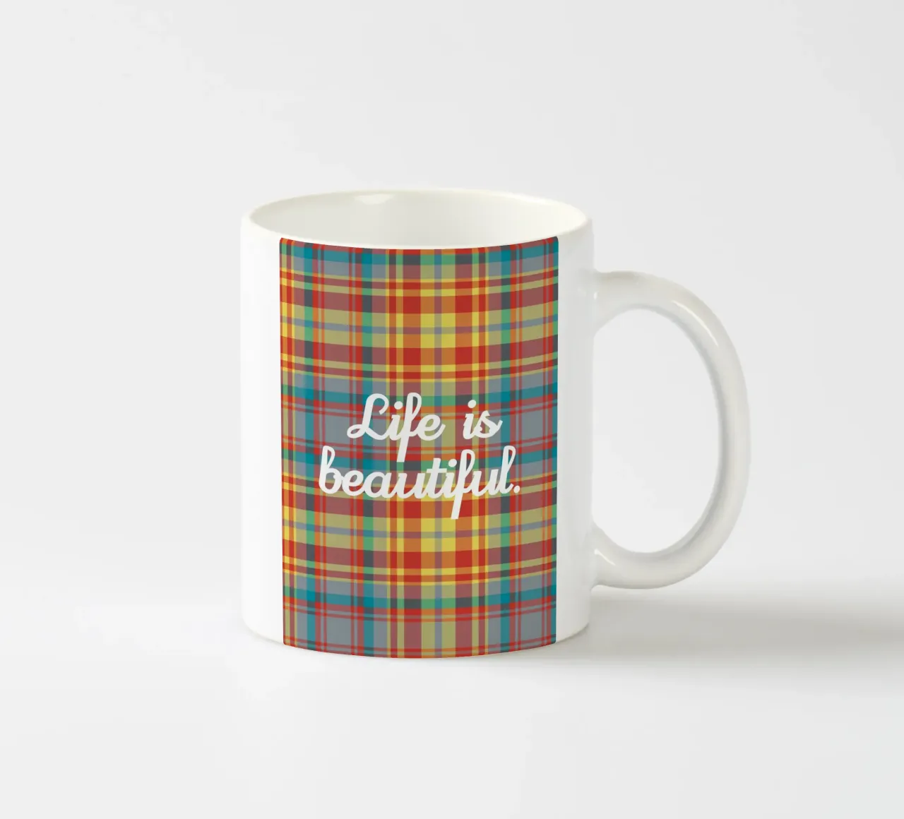 Life is beautiful tazza in ceramica da Mathudace Créas