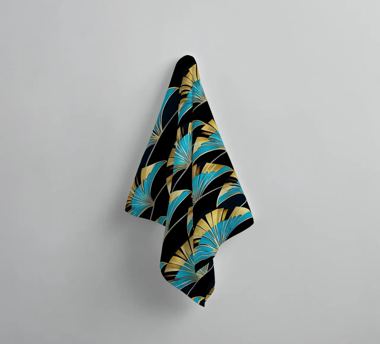 Art Deco "Opulent Odyssey" towel by Nikis Art Studio