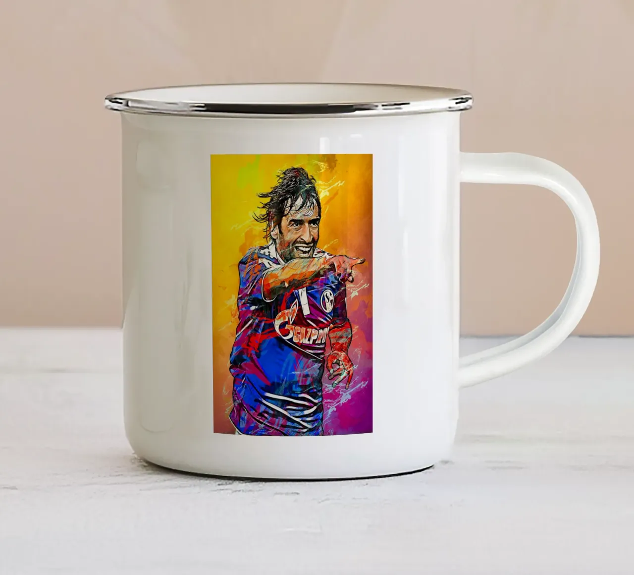 Raul Gonzalez tazza in smalto da tenten