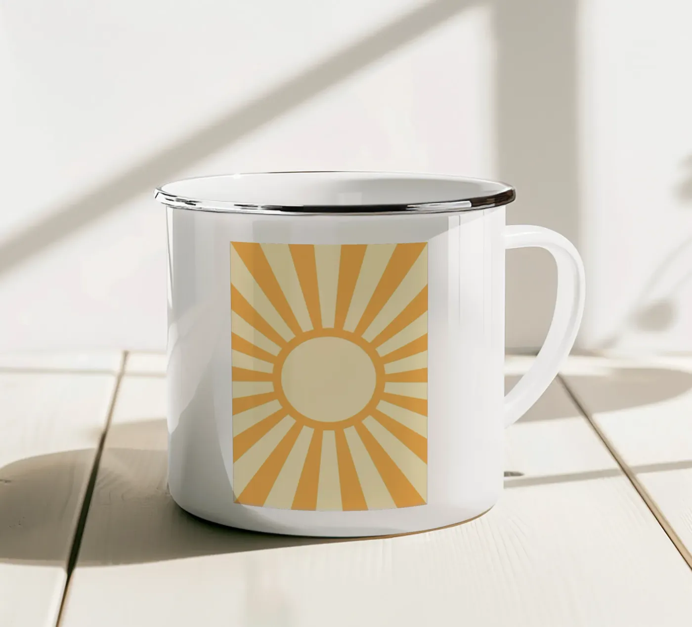sunrays enamel mug by lookingforsunrays