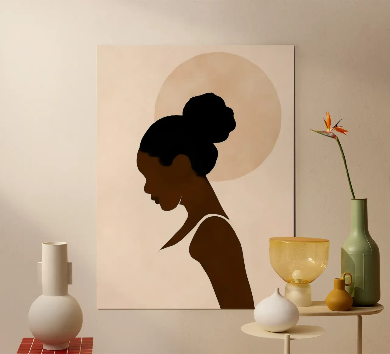 Afro aura poster con telaio in legno da Mathudace Créas