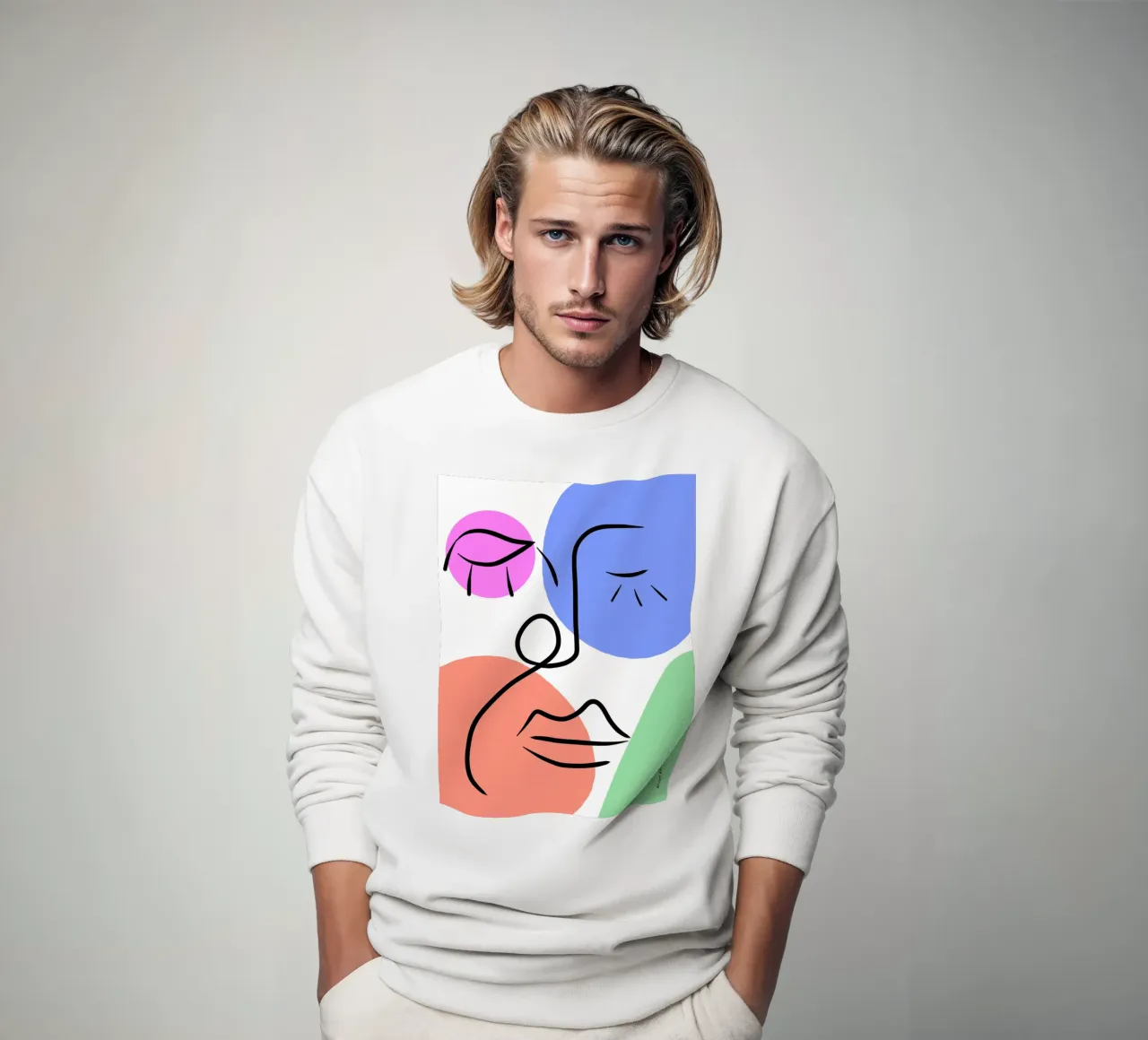 Soft Geometry sweatshirt by Mike Leymi