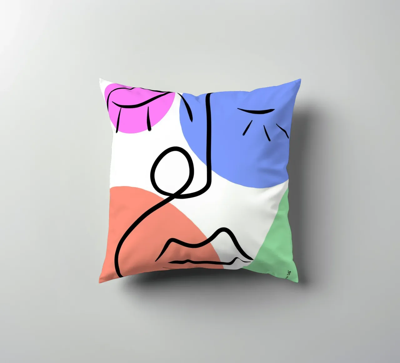 Soft Geometry cuscino da Mike Leymi