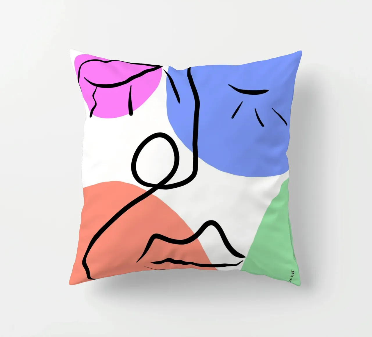 Soft Geometry cuscino da Mike Leymi