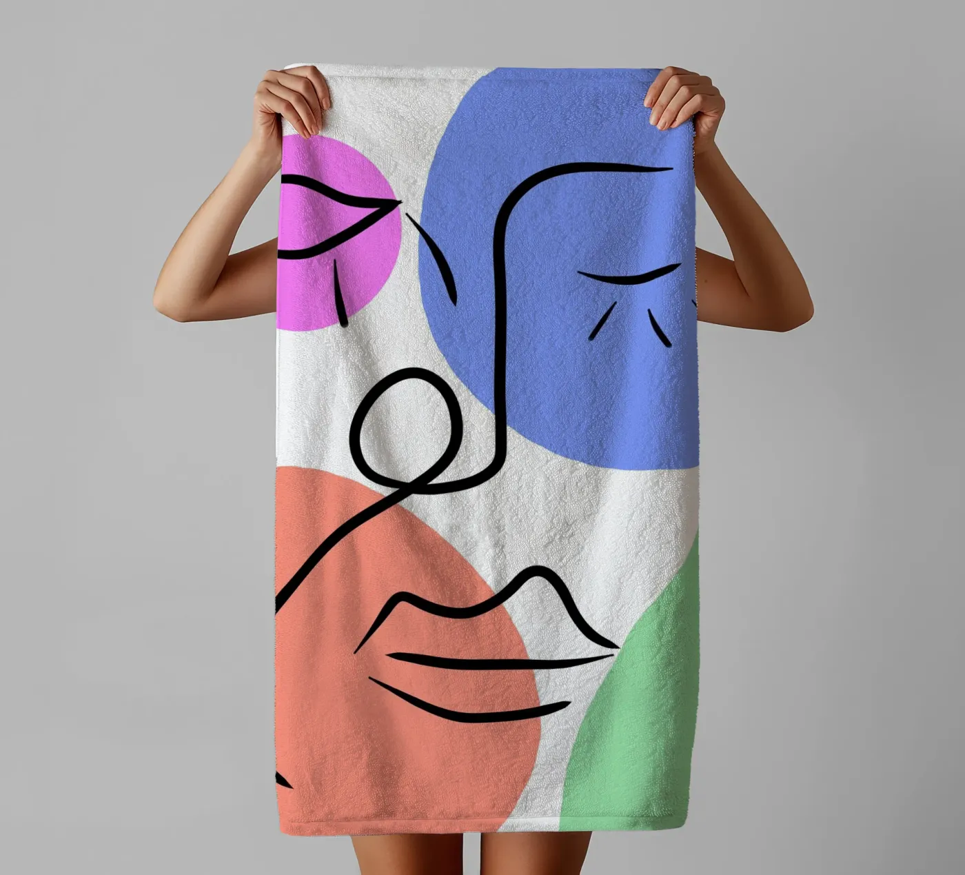 Soft Geometry badhanddoek van Mike Leymi