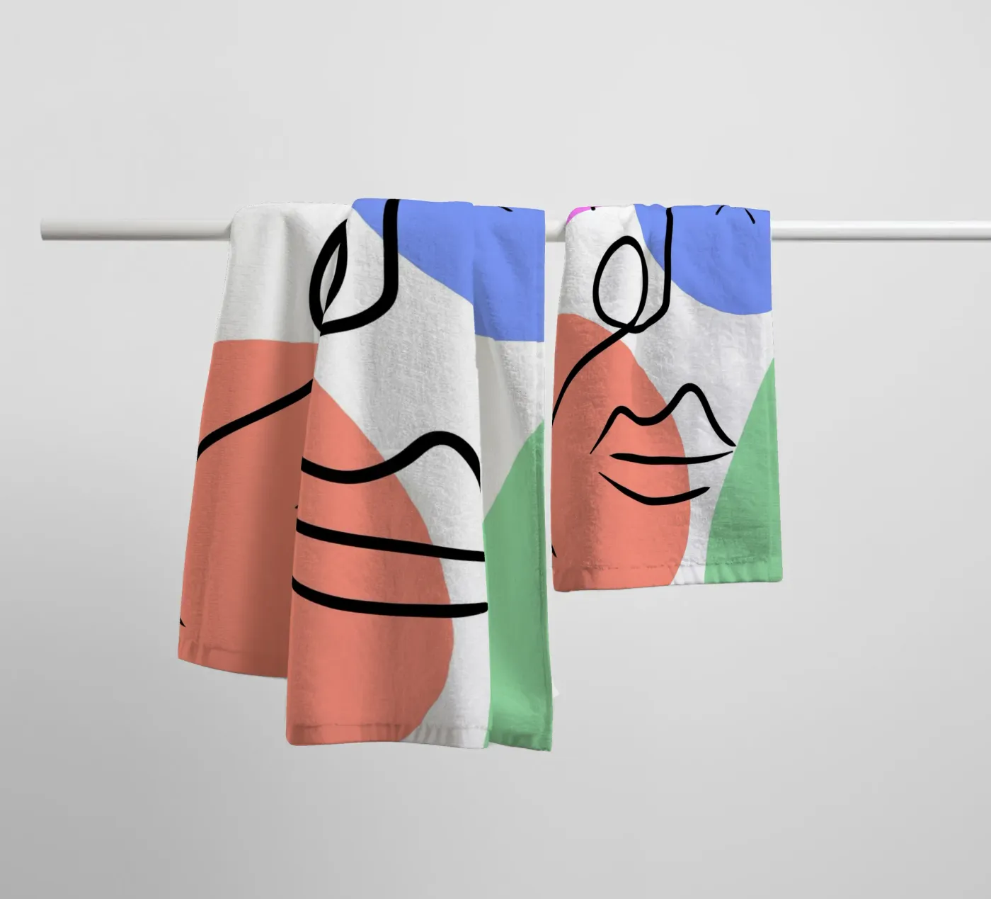 Soft Geometry badhanddoek van Mike Leymi