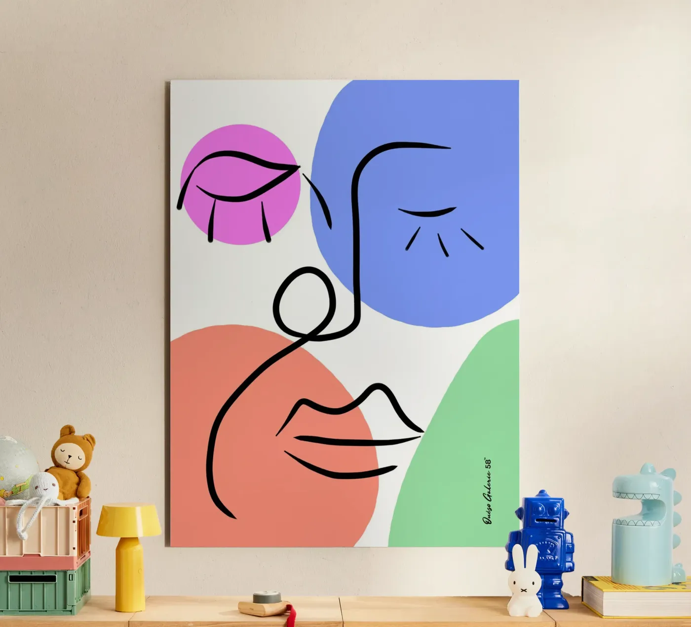 Soft Geometry alluminio dibond da Mike Leymi