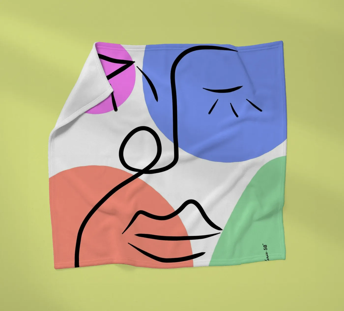 Soft Geometry Fleecedecke von Mike Leymi