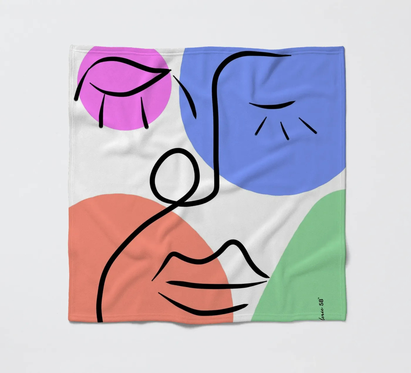 Soft Geometry Fleecedecke von Mike Leymi