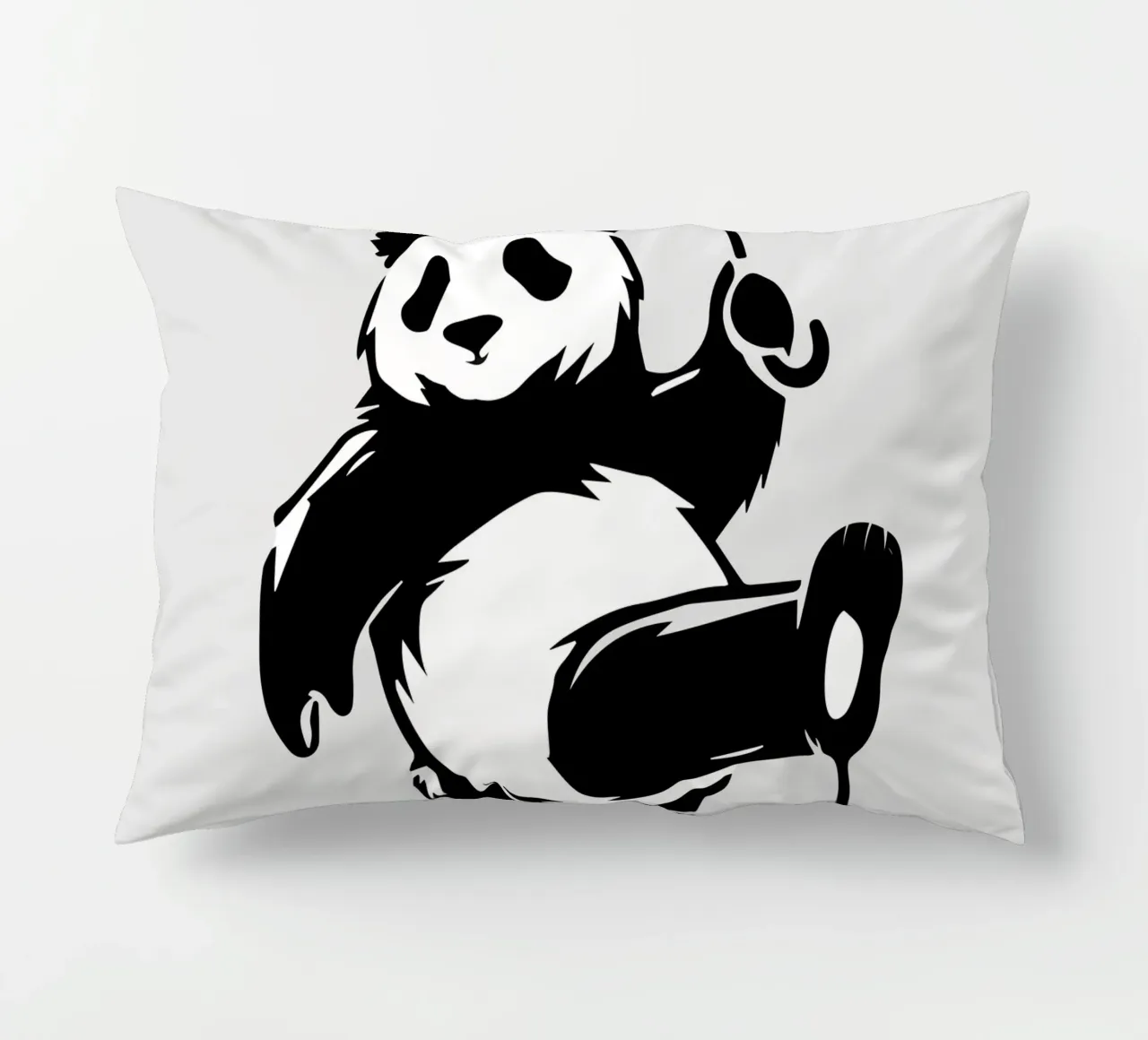 Panda danzante con ombrello arcobaleno cuscino da namosh