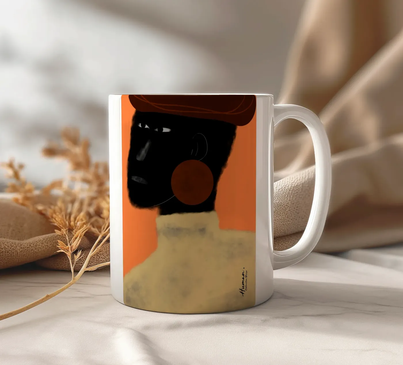 Afro Harmony ceramic mug by Mathudace Créas