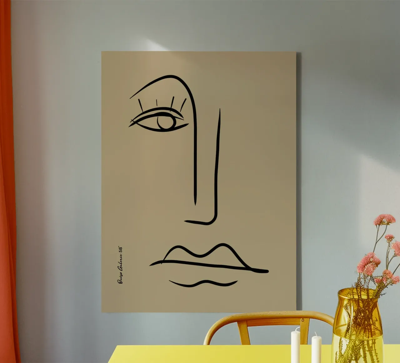 Abstract Joy tela con Cornice a cassetta da Mike Leymi