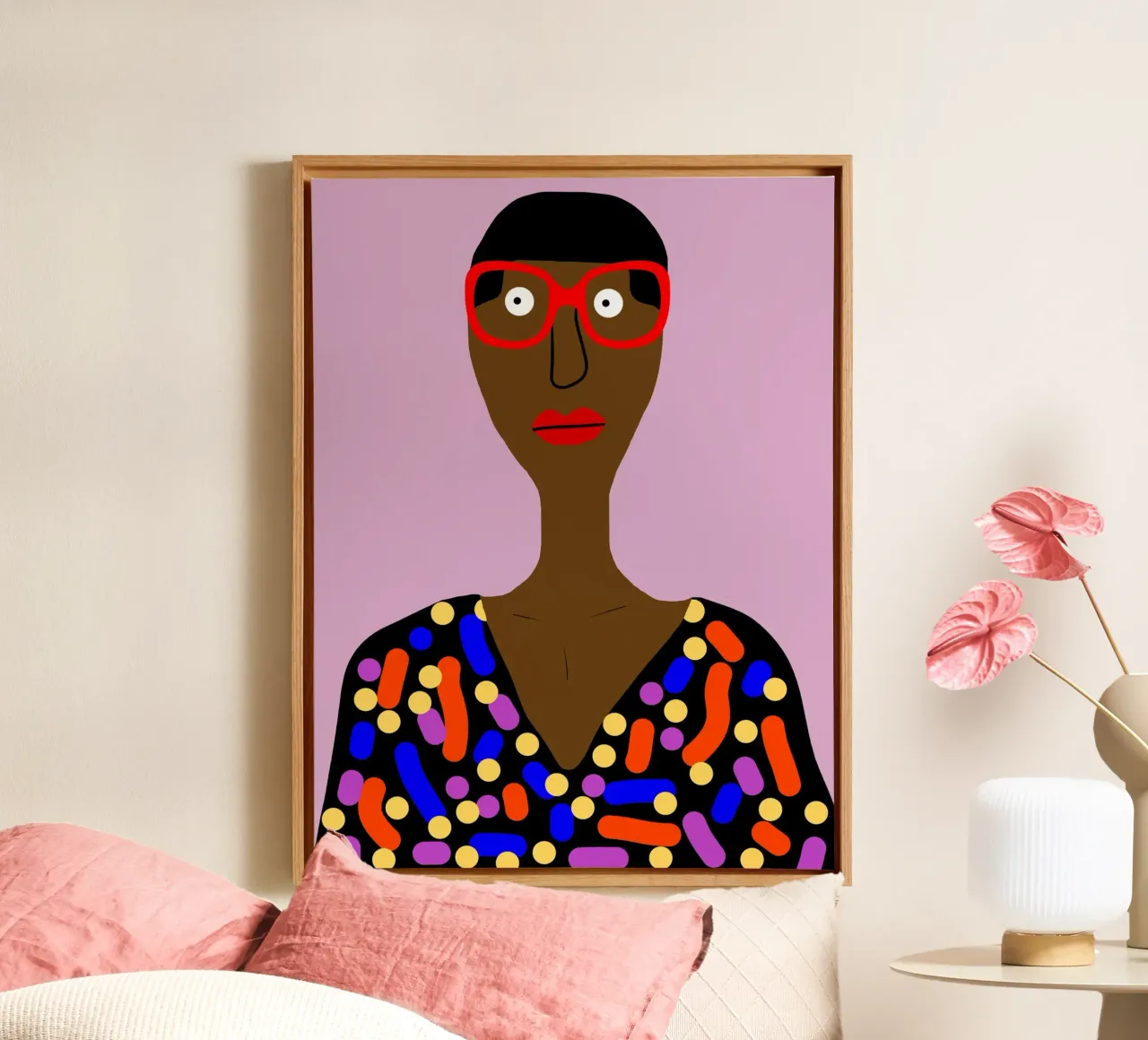 Afro Euphoria canvas with Floater frame by Mathudace Créas